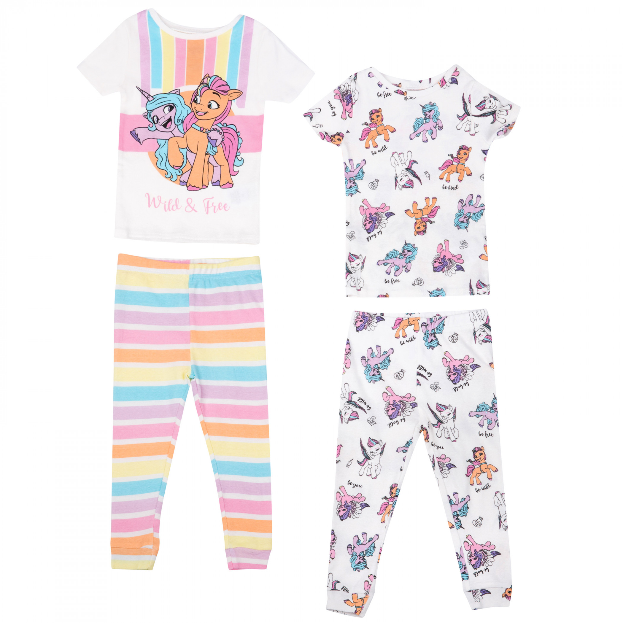 My Little Pony Wild and Free 4-Piece Toddler Boys Pajama Set